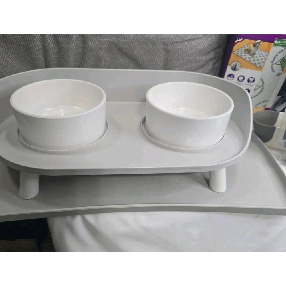 Small Dog Accessories Lot Crate Bowls & More